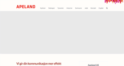 Desktop Screenshot of apeland.no